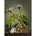 Hugh Chegwidden, Arum lily, still life, oil on board