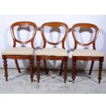 Six Victorian mahogany hoop backed chairs