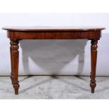 Victorian mahogany demilune table