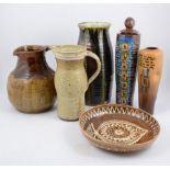 A collection of studio pottery/ slipware