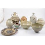 A collection of studio pottery