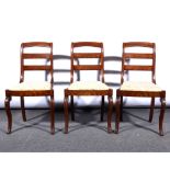 Set of six Victorian mahogany ladder-back dining chairs