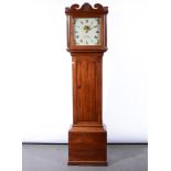 A long case 30-hour clock, signed B. Ellis, Woodbridge