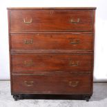 19th Century campaign secretaire chest