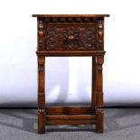 Reproduction oak side table