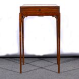 Victorian rosewood table vitrine, the glazed...