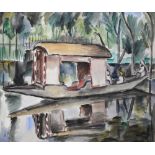 Moila Powell, Houseboat at Srinagar, Kashmir, ...