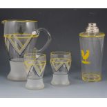 A collection of cocktail glasses, shakers, lemonade sets, etc, [4 boxes]