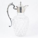 Silver mounted claret jug by Boardman, Glossop & Co Ltd, Sheffield 1901.