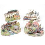 Danbury Mint ceramic models from The Country Lines Collection