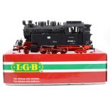 LGB railways G scale 2-6-2 Tank steam locomotive in DR black livery no.23802, boxed.