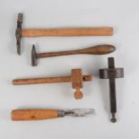 Selection of hammers and T&G marking gauges, etc.