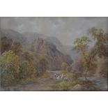 G Alexander, rural landscapes, a pair, watercolours, signed, 34x50cm.