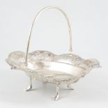 White metal dessert basket, unmarked, probably Eastern European, circa 1840.