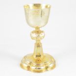 Silver gilt chalice, probably central European, 17th or 18th century.