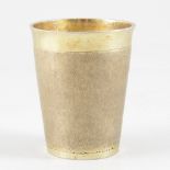 Continental silver gilt beaker, maker's mark only AAH, probably late 18th century.