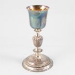 French silver chalice, maker's mark only partially struck, Paris, circa 1780.