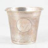 Danish silver beaker, maker's mark AHS, Copenhagen, 1769.