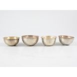 Collection of four Norwegian silver wine cups, early 19th century.