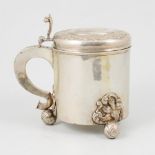 Scandinavian silver tankard, marked HN conjoined, mid 18th century.