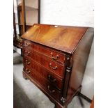 Reproduction mahogany bureau,