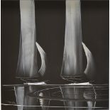 Duncan MacGregor, Two yachts, signed, acrylic