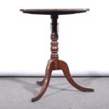 Victorian oak tripod table,
