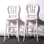 Pair of Victorian correction chairs,