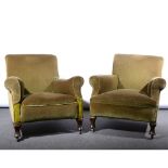 Pair of 1930's easy chairs,