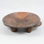 African tribal carved wooden bowl