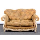 Conteporary French style sofa, by David Gascoigne, floral tapestry pattern upholstery with loose