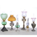 Six oil lamps