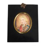 After John Hoppner, Admiral Lord Nelson, a rectangular portrait miniature.