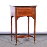 Edwardian inlaid mahogany work table