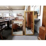 Contemporary gilt framed wall mirror,