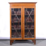 Edwardian inlaid mahogany bookcase.