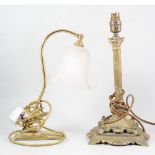 Five assorted table lamps