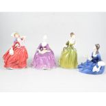 A collection of Royal Doulton ladies, comprising matt 'Geraldine' HN 2348, 'Fleur' HN 2368,