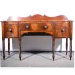 George III mahogany bowfront sideboard,