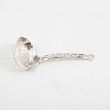 A small silver ladle by Hilliard and Thomason, pierced handle and bowl, Birmingham 1856, approx.