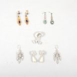 Twenty-nine pairs of vintage paste and crystal earrings, 1930s and later, a Theodor Fahner