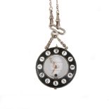 C H Oudin Brevete Palais Royal - a French 19th Century chatelaine pocket watch, Medalle D'Or signed