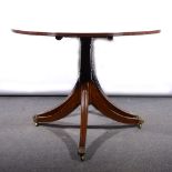Reproduction mahogany twin pedestal dining table.