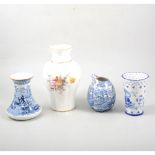 A quantity of decorative ceramics including a Royal Crown Derby vase, a Coalport commemorative