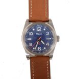 MAT - a limited edition gentleman's Urban Ops XL wrist watch, Number 079 of 100, circular blue dial