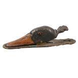 Victorian novelty desk clip modelled as a Mallard duck’s head.