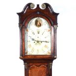 George III oak longcase clock, eight-day movement.