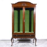 Chippendale revival mahogany display cabinet.
