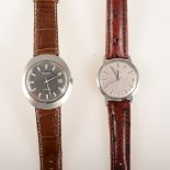 Longines, Bulova - two wrist watches, a gentleman's Longines with circular silvered baton dial