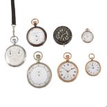 A collection of seven pocket watches - to include Junghans, Interpol, S Smith & Son's, Millikin &